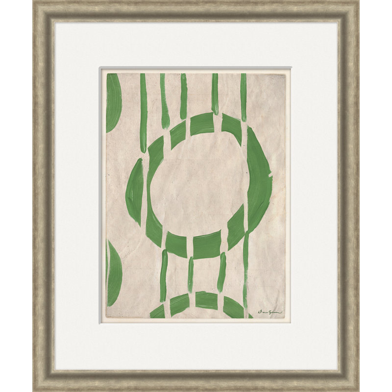 Circle Series - Green 2 Framed by Dana Gibson