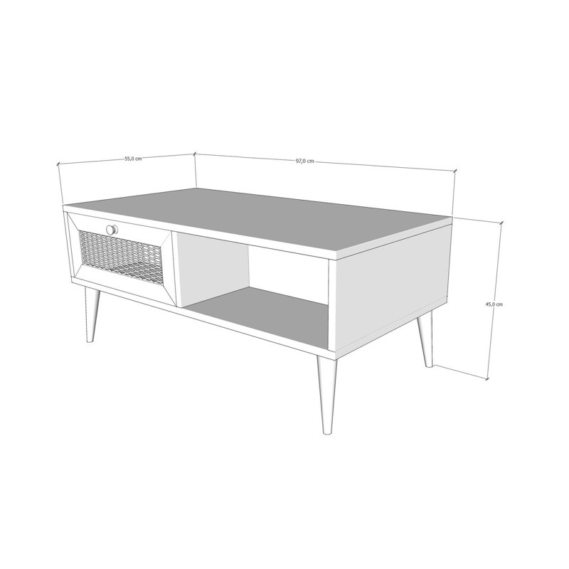 Table basse avec rangement Sador