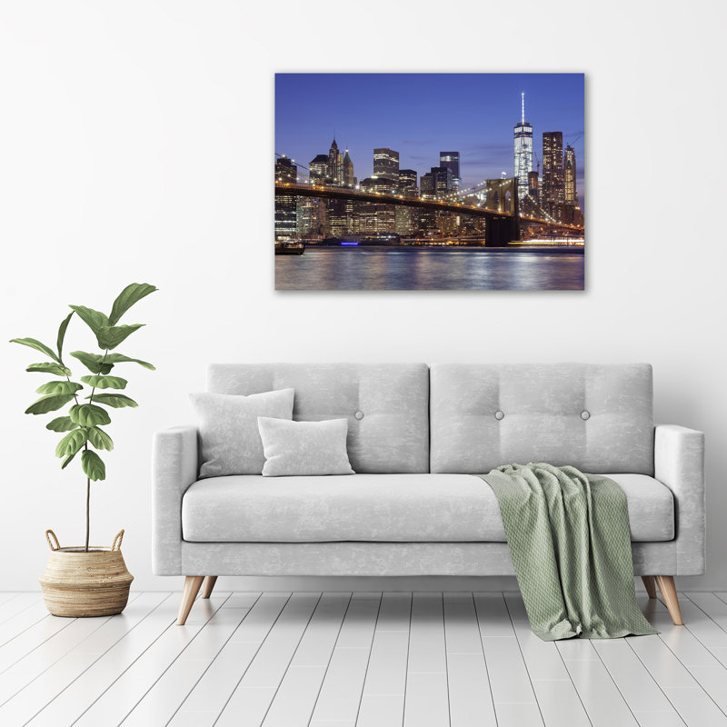 Manhattan By Night - Unframed Art Prints on Glass