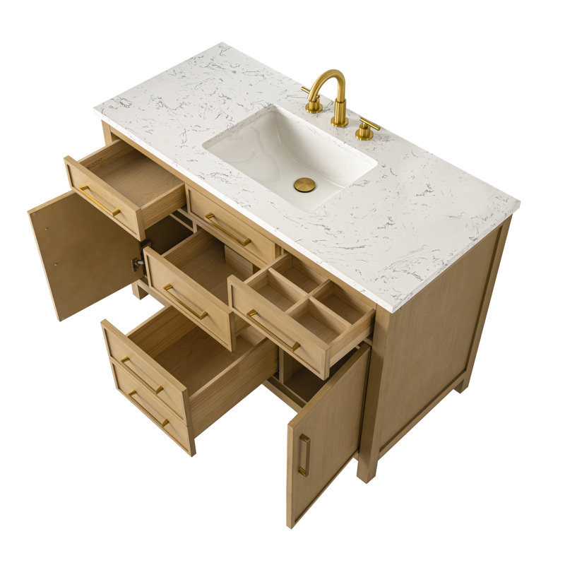 Meuble-lavabo simple 48 po Reajean, Sable