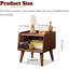 Ensemble de 2 tables de chevet en bois de hêtre massif et étroit de 15,75 po avec tablette ouverte-1458531927