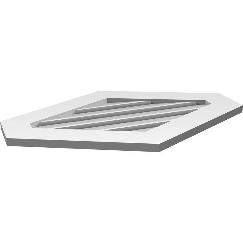 Pente verticale verticale en uréthane 6 pi, 22" H x 32" W x 1" D