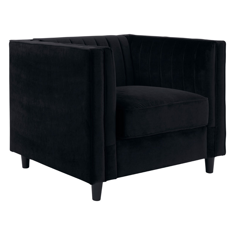 Lia Upholstered Armchair, Black