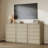 Boho-Rattan 5-Drawer Dresser, 40.5" Tall Bedroom Storage Chest for Small Spaces-765877273-769535303