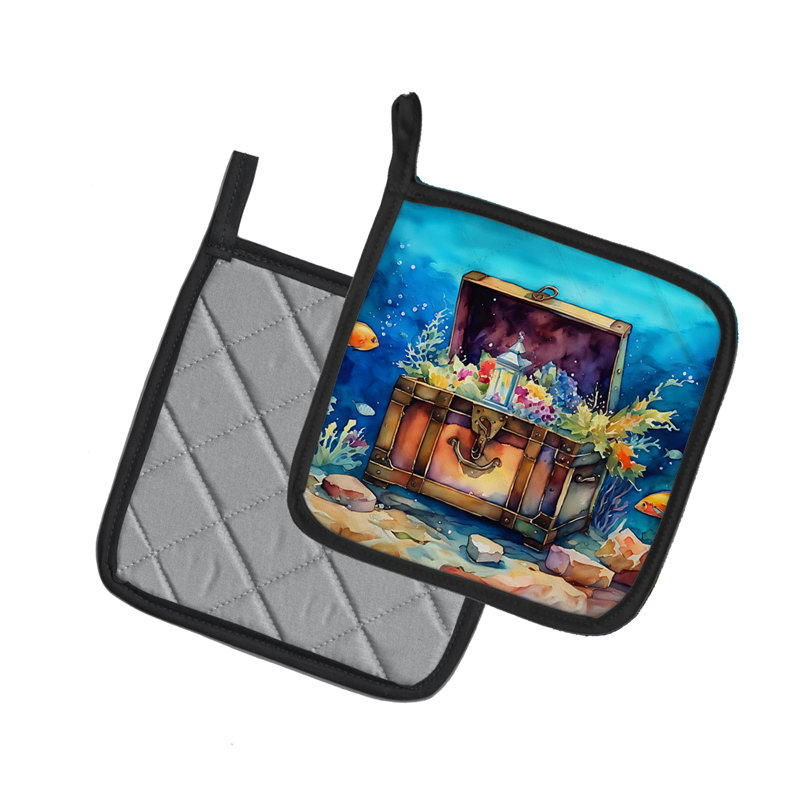 Caroline's Treasures Nautical Collection Polyester Potholder Set
