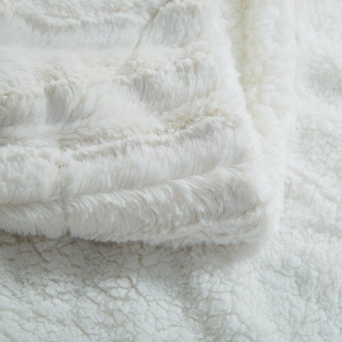 Tache Home Fashion Polar Throw with Faux Fur Throw Blanket & Reviews ...