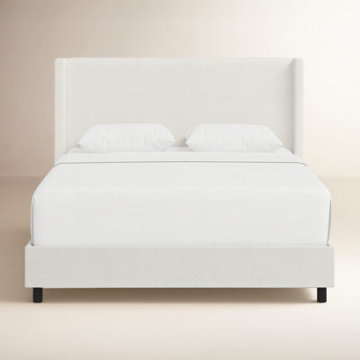 Hanson Linen Upholstered Wingback Bed