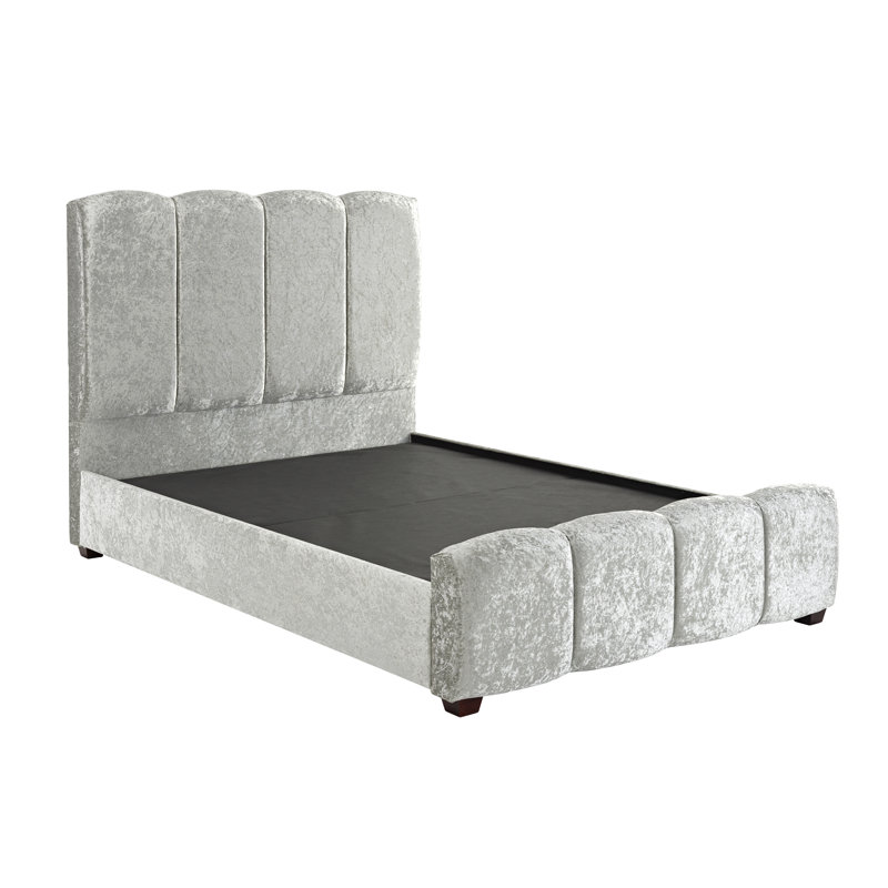 Hockenberry Upholstered Bed, Single (3'), Bling Silver