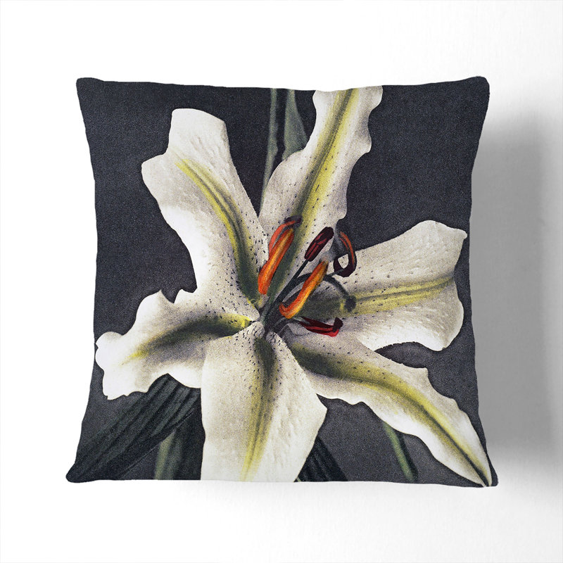 Floral Square Throw Cushion, 55cm H x 55cm W x 20cm D