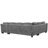 U-shaped sectional sofa with storage footstool-117582174