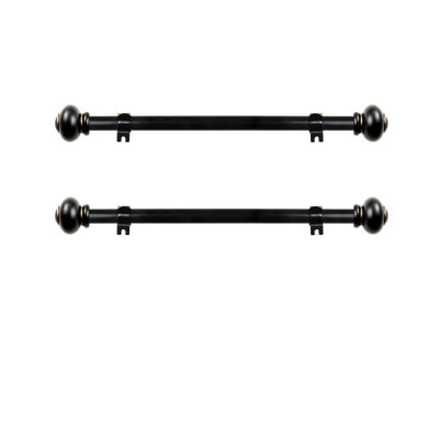 Amriel Steel Rod/ Resin Finial Adjustable Single Curtain Rod