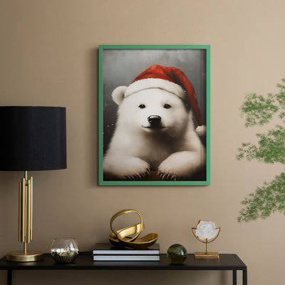 «Christmas Holiday Art», série 2-XC III, reproduction encadrée - bois massif