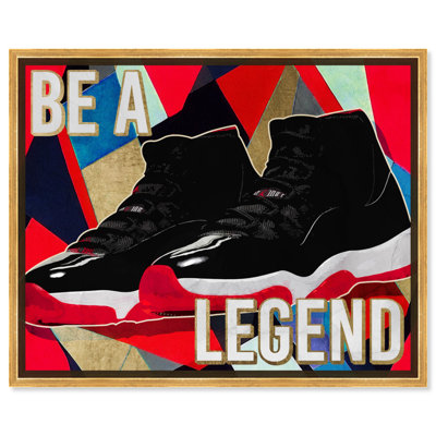 Be A Legend Sneakers II Canvas Motivational Quotes Print By Notoriart