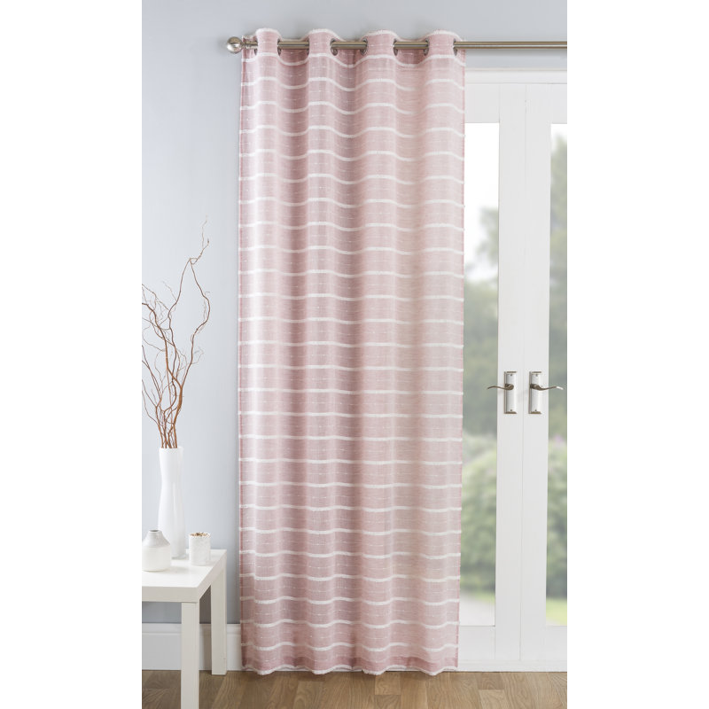 Walsh Semi Sheer Curtain Single Panel, Width 140cm x Drop 229cm, Grey