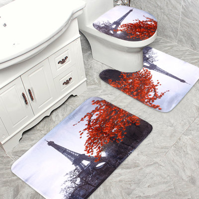 Ensemble de tapis de bain 3 pièces avec envers antidérapant