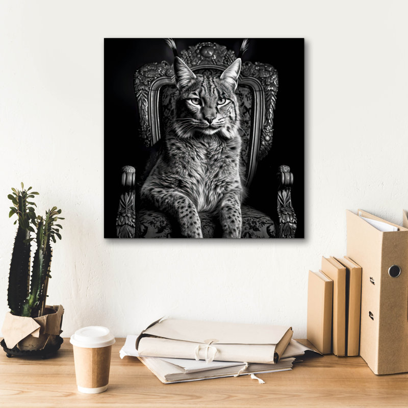 Toile épique Graffiti «King Lynx» par Decent Exposures, 18 po x 18 po, H 18 po x l 18 po