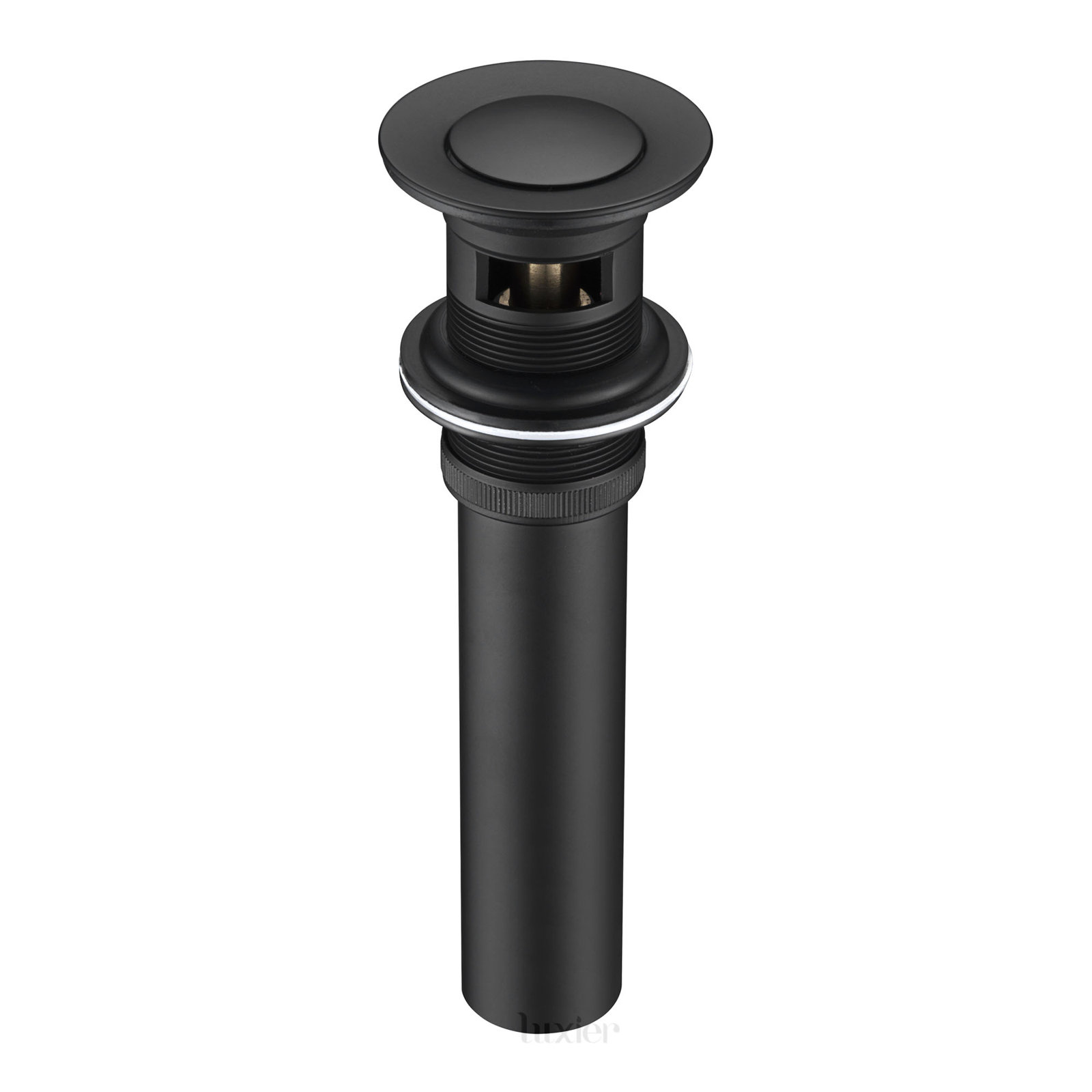 Pop-Up Bathroom Sink Drain Stopper with Overflow, Matte Black