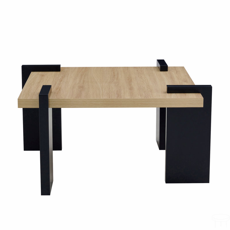 Table basse en panneau de fibres à densité moyenne, Brun