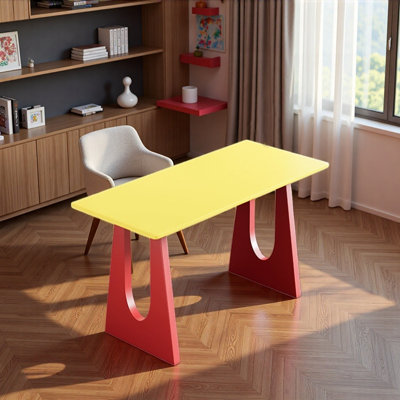 Unique And Bright-colored Rectangular Writing Desk