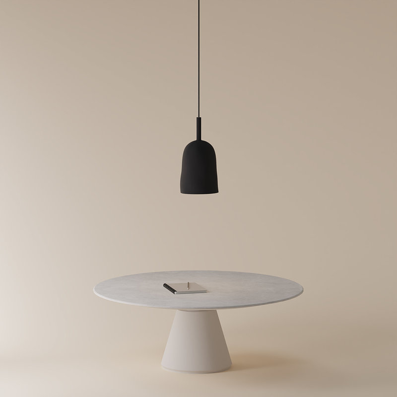 Vessel Pendant Light, 18" H x 14.5" W x 9" D, Black, Carbon