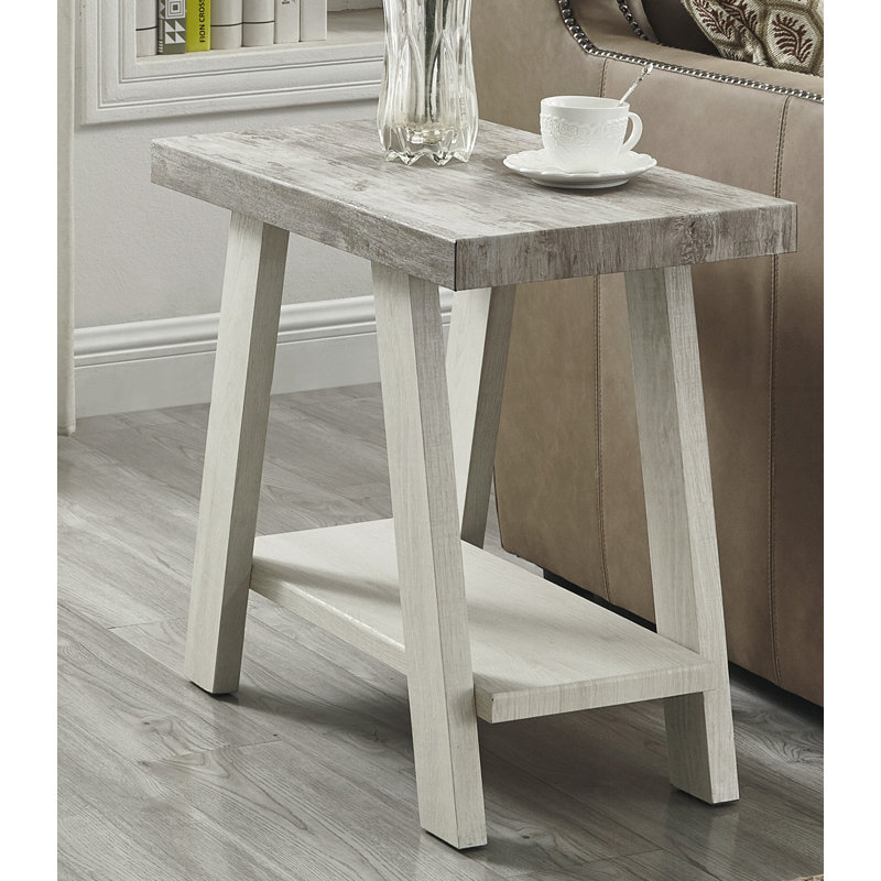Angeleca End Table, Charcoal/Gray, 22" H x 23.5" W x 14" D