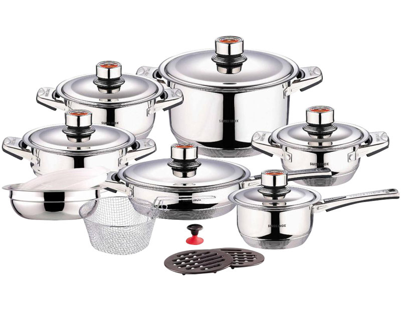 18 - Piece Stainless Steel Cookware Set
