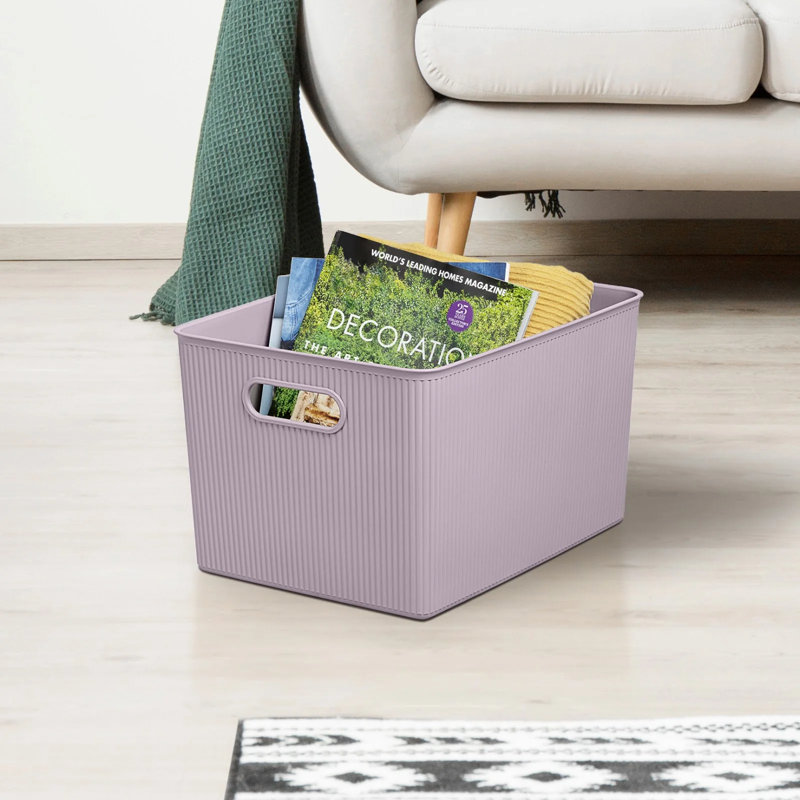Storage Bin with Matching Lid, Lilac