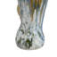 Vase décoratif Tery, céramique brillante bleu océan de 16 pouces, queue de poisson ondulée