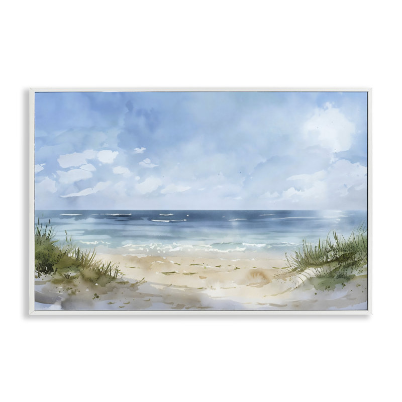 Estampe numérique Serene Summer Beach, design par LSR Creative Studio, H 16 po x l 24 po
