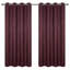 Rideau à œillets en jacquard tissé Maya, 137 x 213 cm, voilage filtrant la lumière pour salon ou chambre, rouge bordeaux