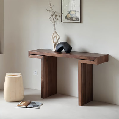 Table de véranda en bois massif de style moderne