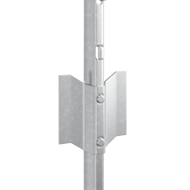 Fence Posts 5 Pcs U-Channel Steel, Silver, 60cm H x 8.5cm W