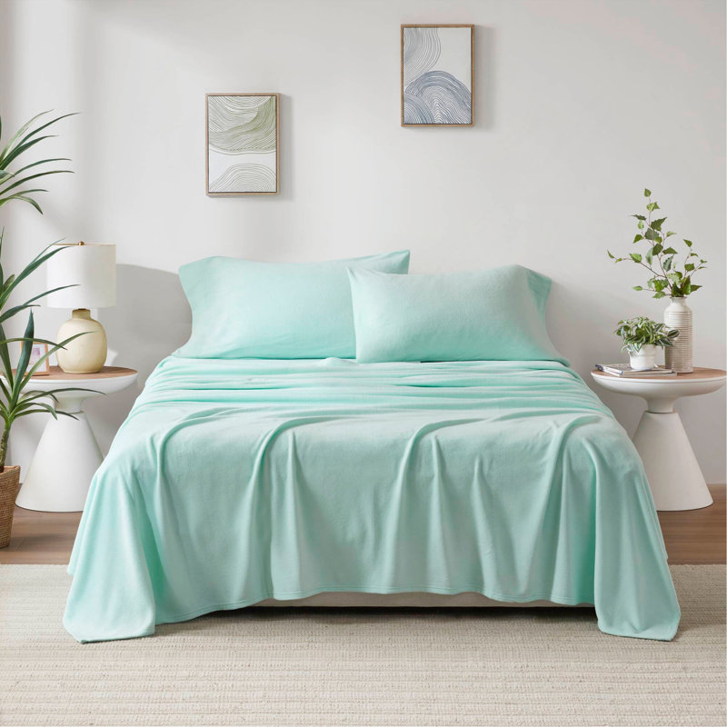 Ensemble de draps 4 pièces turquoise, Aqua, King Duvet Cover + 3 Additional Pieces