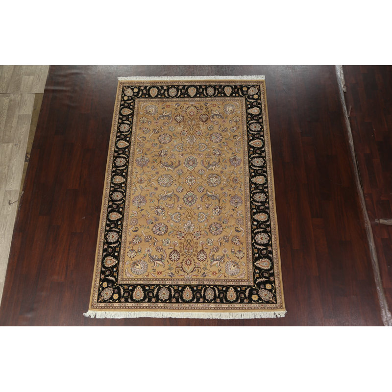 One-of-a-Kind 6'1" X 9'2" New Age Wool Area Rug in Brown