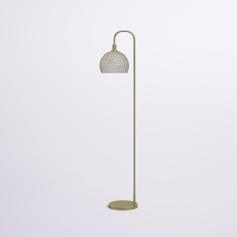 Edison 61.75'' Arched Floor Lamp, Gold Plated