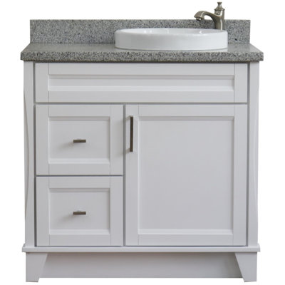 Emalina 37'' Single Bathroom Vanity with Granite Top