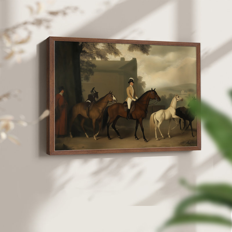 Série abstraite nautique - CCX - reproduction encadrée, H 11 po x l 14 po, Noyer