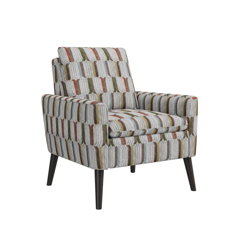 Maisel Upholstered Armchair, Blue/Brown/Green Polyester