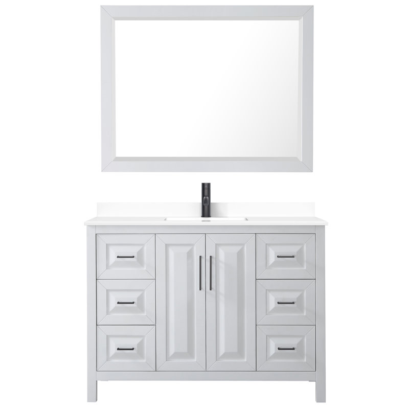 Daria 48'' W Single Vanity, White, Polished Chrome