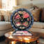 Desk wooden Clock Round 10 inches with Real Moving Gears (Transformable into a Wall Clock - detachable base) Canada Collection-1414946559