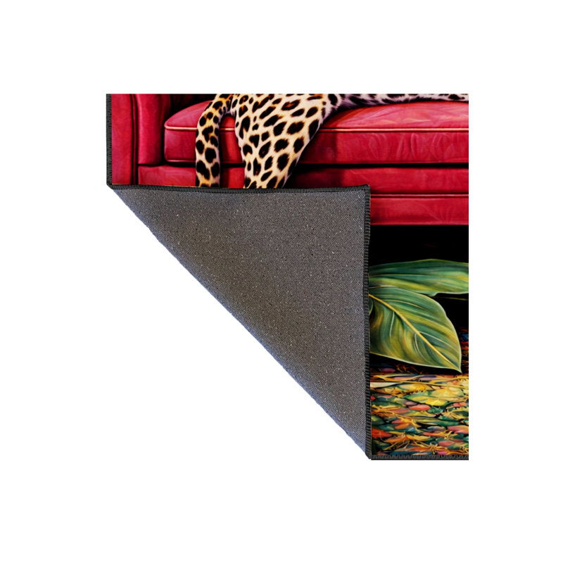 Tapis tissé crème à motif guépard Mosso, 2 pi 6 po x 9 pi 10 po