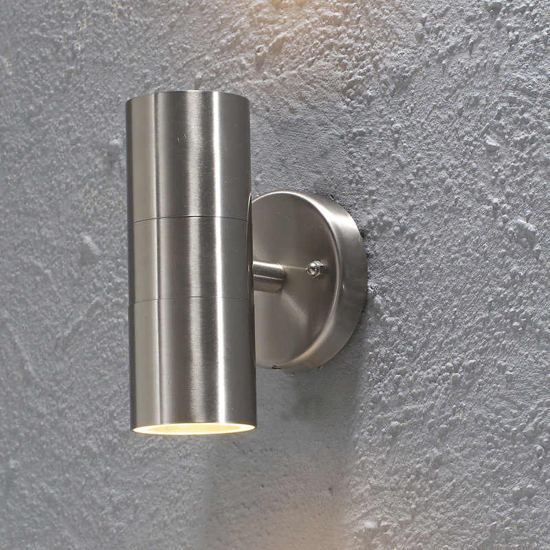Modena 2 - Bulb 17cm H Outdoor Armed Sconce, Stainless steel