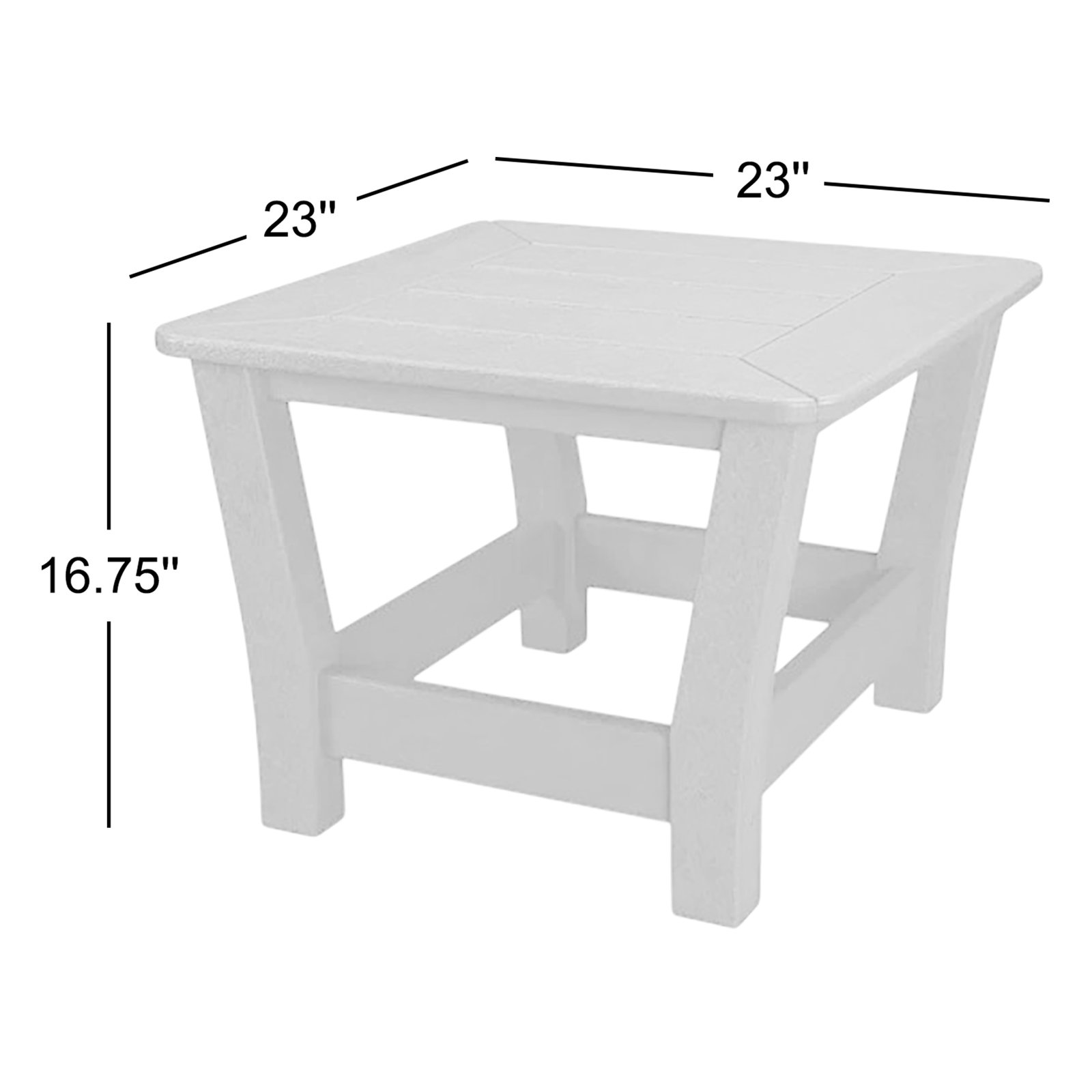 POLYWOOD® Harbour 23" Patio Side Table, Mahogany