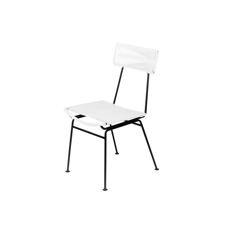 Chaise Hapi, Blanc / noir