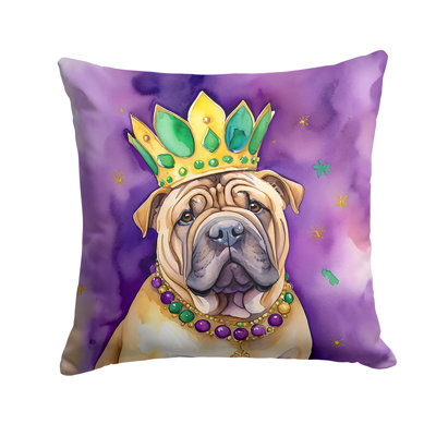 King of Mardi Gras Throw Pillow