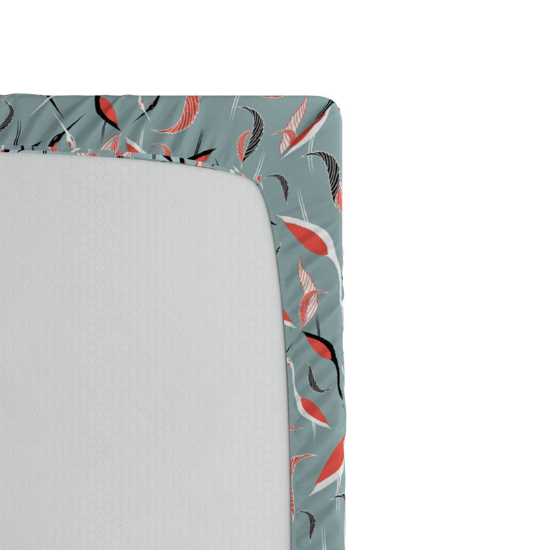 Microfiber Floral Fitted Sheet, Twin XL Fitted Sheet