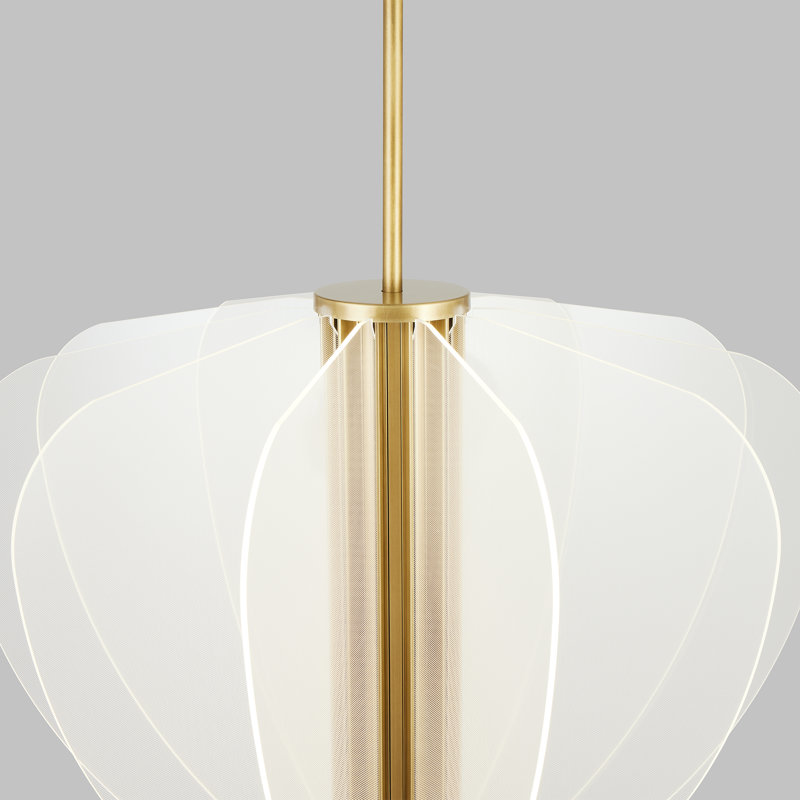 Nyra 28 Chandelier, Plated Brass