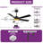 42 Inch Ceiling Fans With Lights And Remote, Crystal Rod Design-1239240275