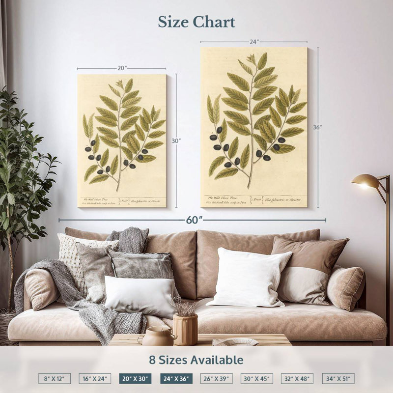 Keiri Olive Branch I, 36" H x 24" W