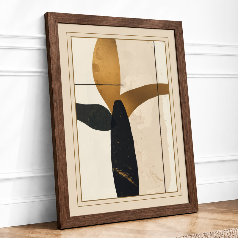 Geometric Figure Study Minimalist - Print, Walnut, A1 - 84.1 x 59.4 cm
